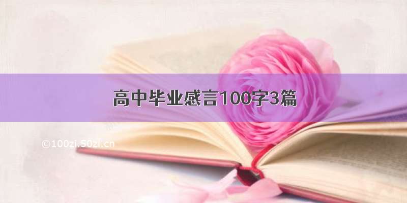 高中毕业感言100字3篇