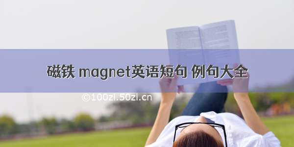 磁铁 magnet英语短句 例句大全