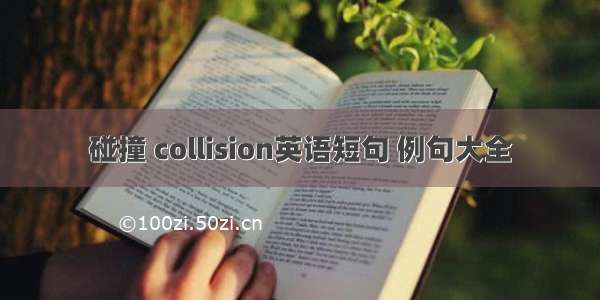 碰撞 collision英语短句 例句大全