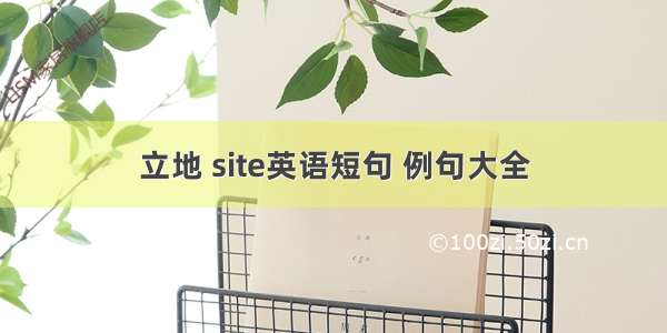 立地 site英语短句 例句大全