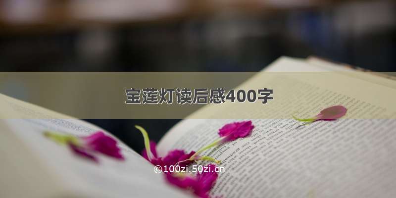 宝莲灯读后感400字