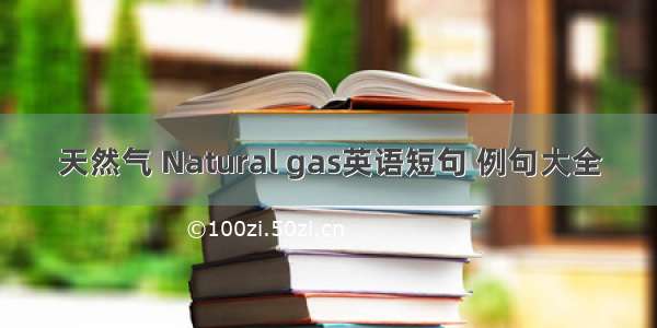 天然气 Natural gas英语短句 例句大全