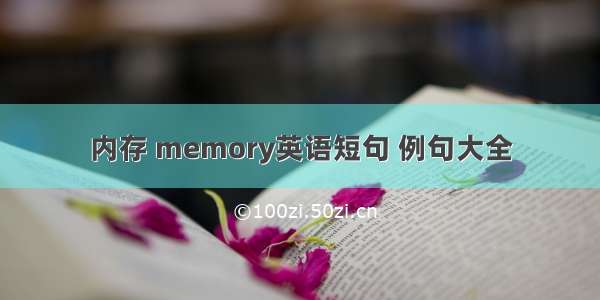 内存 memory英语短句 例句大全