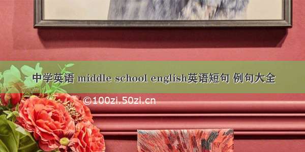 中学英语 middle school english英语短句 例句大全