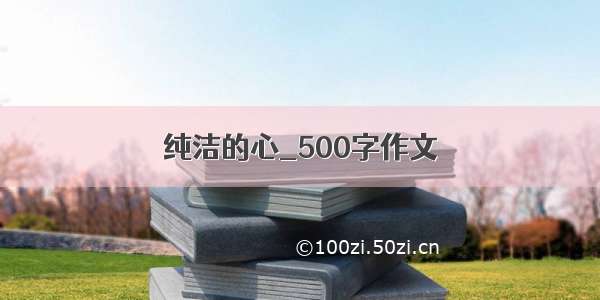 纯洁的心_500字作文