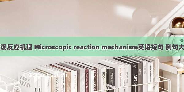 微观反应机理 Microscopic reaction mechanism英语短句 例句大全
