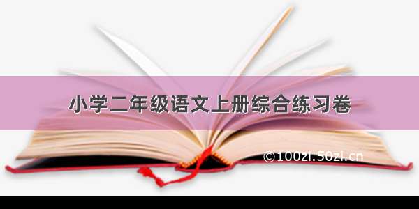 小学二年级语文上册综合练习卷