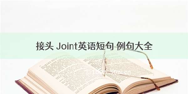 接头 Joint英语短句 例句大全