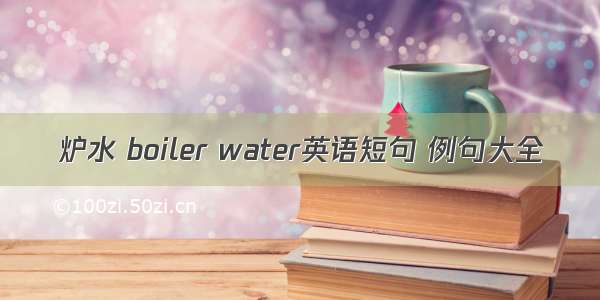 炉水 boiler water英语短句 例句大全