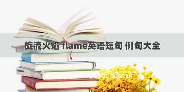 旋流火焰 flame英语短句 例句大全