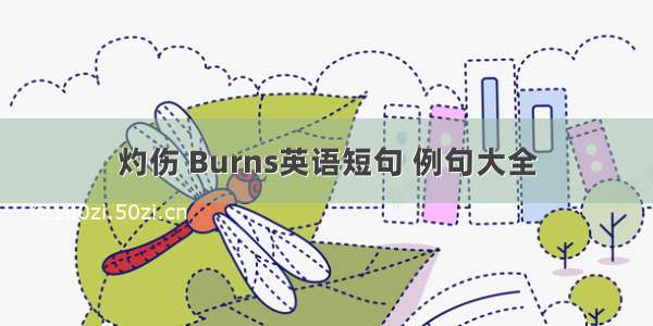 灼伤 Burns英语短句 例句大全