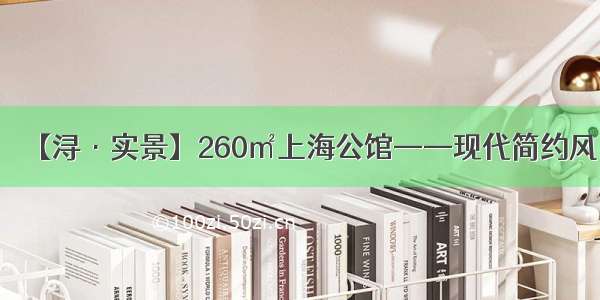 【浔·实景】260㎡上海公馆——现代简约风