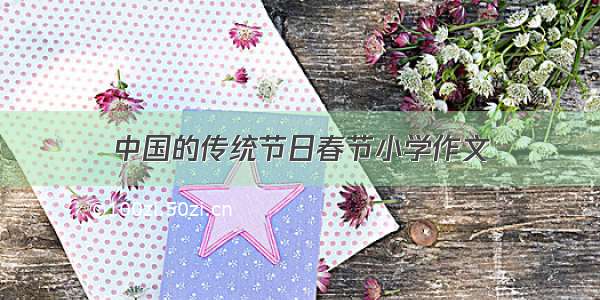 中国的传统节日春节小学作文