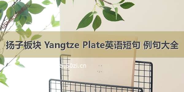 扬子板块 Yangtze Plate英语短句 例句大全