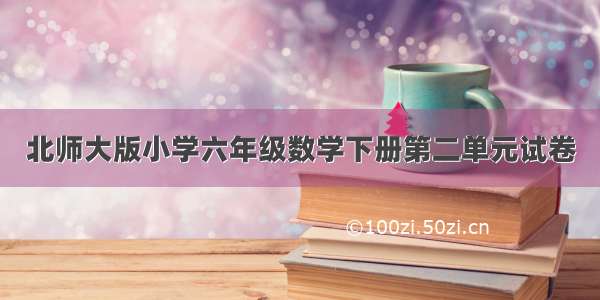 北师大版小学六年级数学下册第二单元试卷