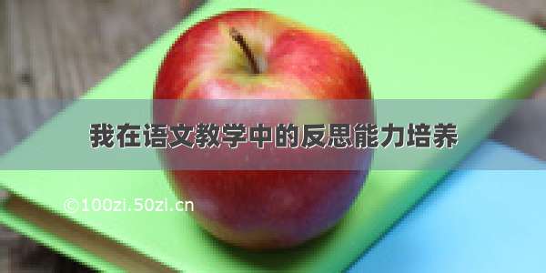 我在语文教学中的反思能力培养