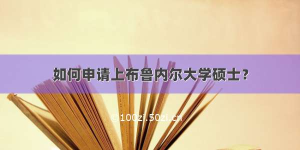 如何申请上布鲁内尔大学硕士？