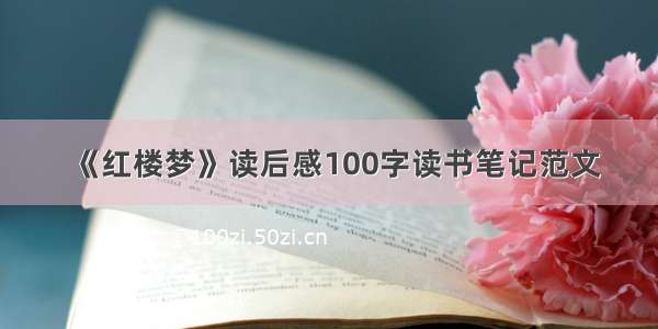 《红楼梦》读后感100字读书笔记范文