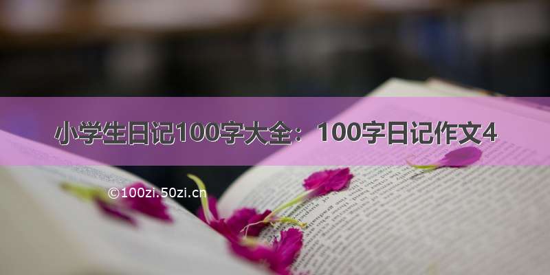 小学生日记100字大全：100字日记作文4