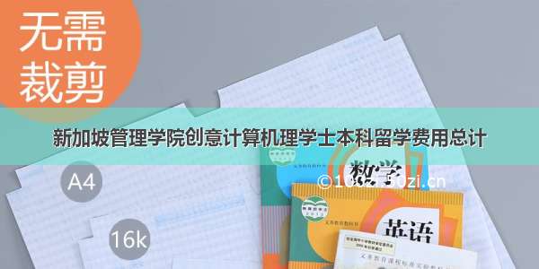 新加坡管理学院创意计算机理学士本科留学费用总计