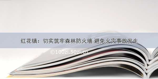 红花镇：切实筑牢森林防火墙 避免火灾事故发生