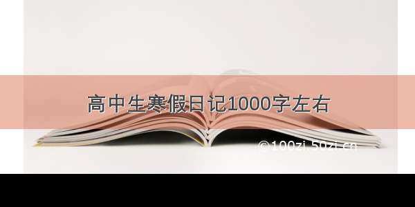 高中生寒假日记1000字左右