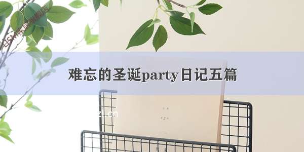 难忘的圣诞party日记五篇