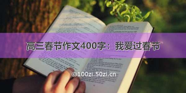 高三春节作文400字：我爱过春节