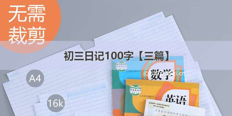 初三日记100字【三篇】