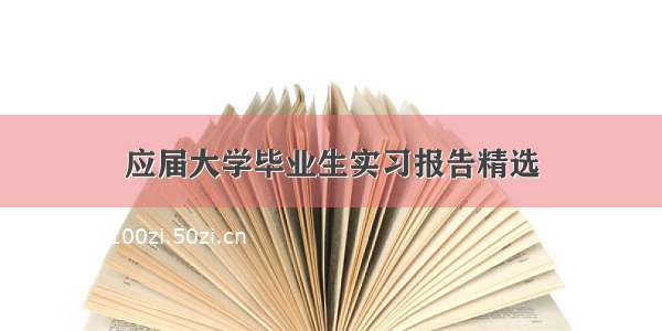 应届大学毕业生实习报告精选