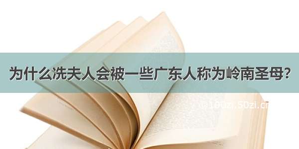 为什么冼夫人会被一些广东人称为岭南圣母？