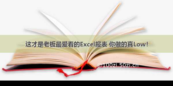 这才是老板最爱看的Excel报表 你做的真Low！