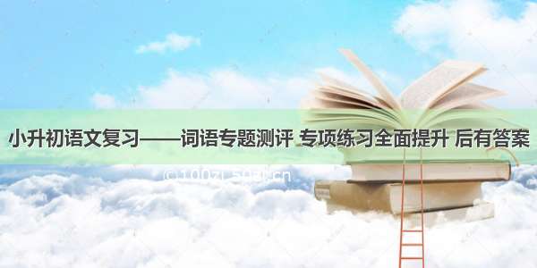 小升初语文复习——词语专题测评 专项练习全面提升 后有答案