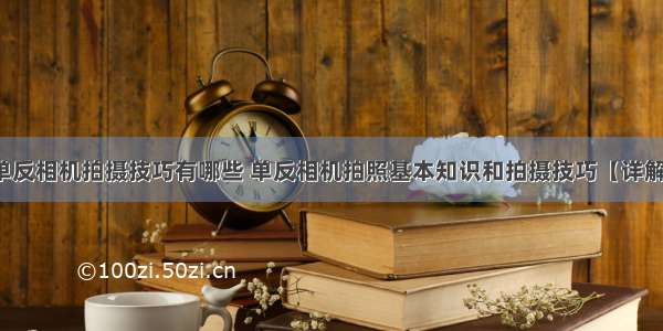 单反相机拍摄技巧有哪些 单反相机拍照基本知识和拍摄技巧【详解】