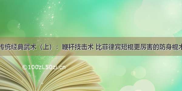 传统经典武术（上）：鞭杆技击术 比菲律宾短棍更厉害的防身棍术