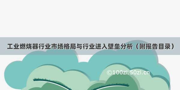 工业燃烧器行业市场格局与行业进入壁垒分析（附报告目录）