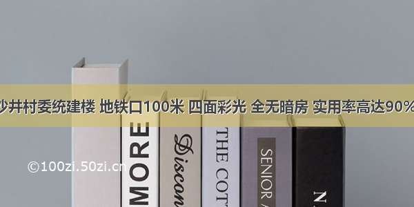 宝安沙井村委统建楼 地铁口100米 四面彩光 全无暗房 实用率高达90%以上！