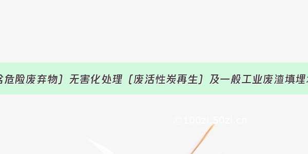 固体废物（含危险废弃物）无害化处理（废活性炭再生）及一般工业废渣填埋场建设项目申