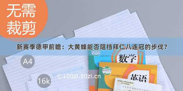 新赛季德甲前瞻：大黄蜂能否阻挡拜仁八连冠的步伐？