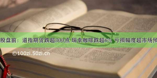 美股盘前：道指期货跌超300点 瑞幸咖啡跌超6% 亏损幅度超市场预期