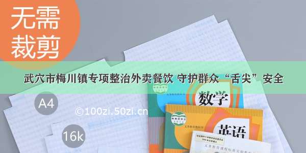 武穴市梅川镇专项整治外卖餐饮 守护群众“舌尖”安全