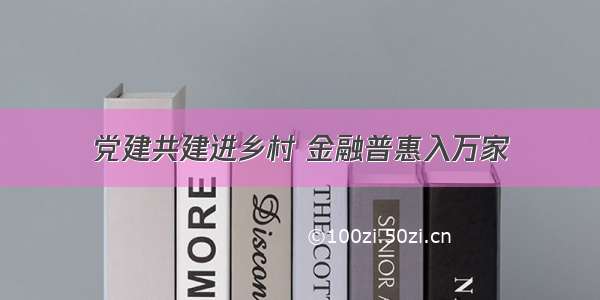 党建共建进乡村 金融普惠入万家