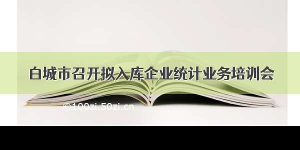 白城市召开拟入库企业统计业务培训会