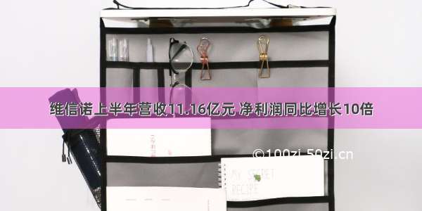 维信诺上半年营收11.16亿元 净利润同比增长10倍