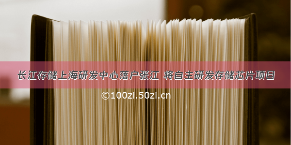 长江存储上海研发中心落户张江 将自主研发存储芯片项目