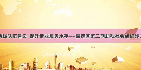 加强助残队伍建设  提升专业服务水平——嘉定区第二期助残社会组织沙龙活动