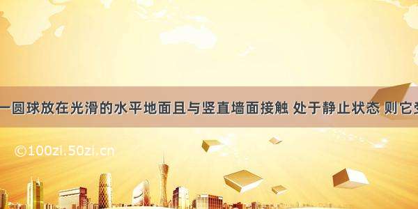 如图所示 一圆球放在光滑的水平地面且与竖直墙面接触 处于静止状态 则它受到的力有