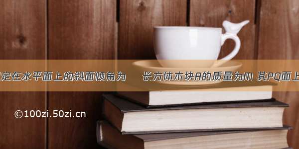 如图所示 固定在水平面上的斜面倾角为θ 长方体木块A的质量为M 其PQ面上钉着一枚小