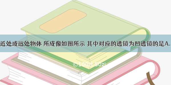 透镜去观察近处或远处物体 所成像如图所示 其中对应的透镜为凹透镜的是A.（a）（b）