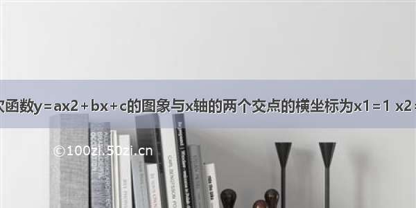 （1）已知二次函数y=ax2+bx+c的图象与x轴的两个交点的横坐标为x1=1 x2=2．当x=3时 y